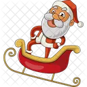 Santa On His Sleigh  Icon