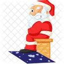 Santa On The Roof  Icon