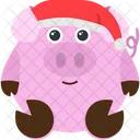 Santa Piggy  Icon