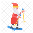 Santa Skiing  Symbol