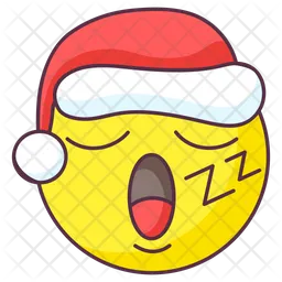 Santa sleeping Emoji Emoji Icon