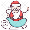 Santa Claus Santa Sleigh Christmas Icon