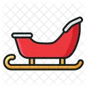 Santa Sleigh Santa Sled Toboggan Icon