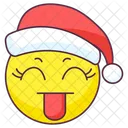 Santa Struck Emoji Santa Expression Emotag Icon