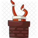 Santa Stuck In Chimney  Icon