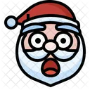 Santa Surprised Santa Claus Emoticons Icon