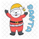 Santa Bear Santa Teddy Christmas Santa Icône