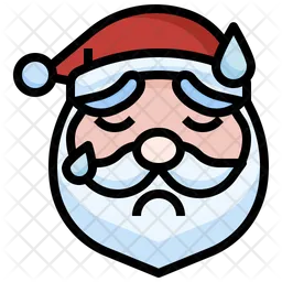 Papá Noel triste Emoji Icono