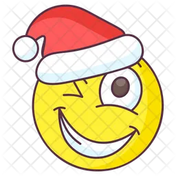 Santa Wink Emoji Emoji Icon