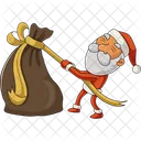 Santa With Gift Bag  Icon