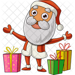 Santa With Gifts Icon
