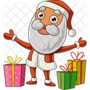 Santa With Gifts  Icon