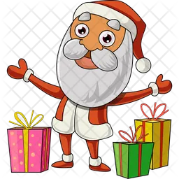 Santa With Gifts  Icon