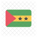 Sao Tome E Principe Bandeira Pais Ícone