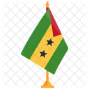 Sao Tome Und Principe Tome Flagge Von Sao Tome Und Principe Icon