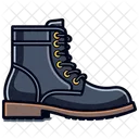 Sapatos com botas azuis com cadarço  Ícone