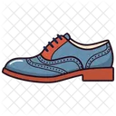 Sapatos de sela masculinos azuis  Ícone