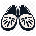 Sapatos Mocassins Pretos  Ícone