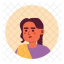 Standing Woman Saree Sari Face Smiling Icon