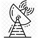 Antena Parabolica Comunicacion Inalambrica Receptor De Satelite Icono