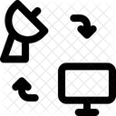 Satelite Com Computador Ícone