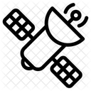Comunicacao Via Satelite Rede De Antena Parabolica Radiotelescopio Ícone