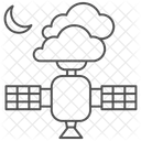 Icone De Linha Fina De Satelite De Clima Ícone