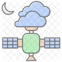 Icone De Cor Linear Do Satelite Meteorologico Ícone