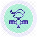 Icone De Linha De Satelite Meteorologico Ícone