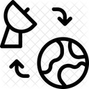 Satellit mit Globus  Ícone