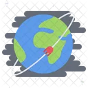 Satellite Earth Orbit Icon