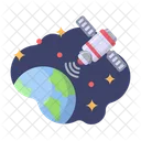 Satellite Earth Galaxy Icon
