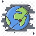 Satellite Earth Orbit Icon