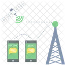 Satellite Communication Connection Technical Icon