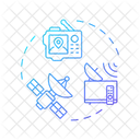 Satellite Communication Satellite Dish Signal Transmission Icon