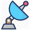 Parabolic Dish Satellite Antenna Radio Telescope Icon