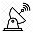 Satellitenschussel Parabolschussel Kommunikationstechnologie Symbol