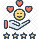 Satisfacao Emoji Pesquisa Ícone