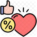 Satisfacao Desconto Amor Ícone