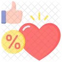 Satisfacao Desconto Amor Ícone