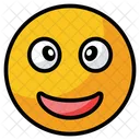 Satisfecho Emoji Cara Icono