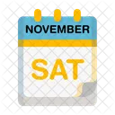 Saturday Calendar Date Icon