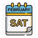 Saturday Time And Date Calendar Date Icon