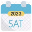 Saturday 2023 Calendar Icon