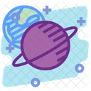 Orbit Saturn Planet Icon