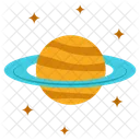 Saturn Solar System Astronomy Icon