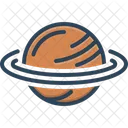 Saturn Ringed Planet Astronomical Icon