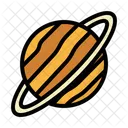 Saturno Planeta Lua Ícone