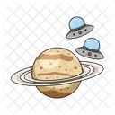 Saturno Ovni Planeta Icon