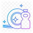 Sauberer Teller Teller Seife Symbol